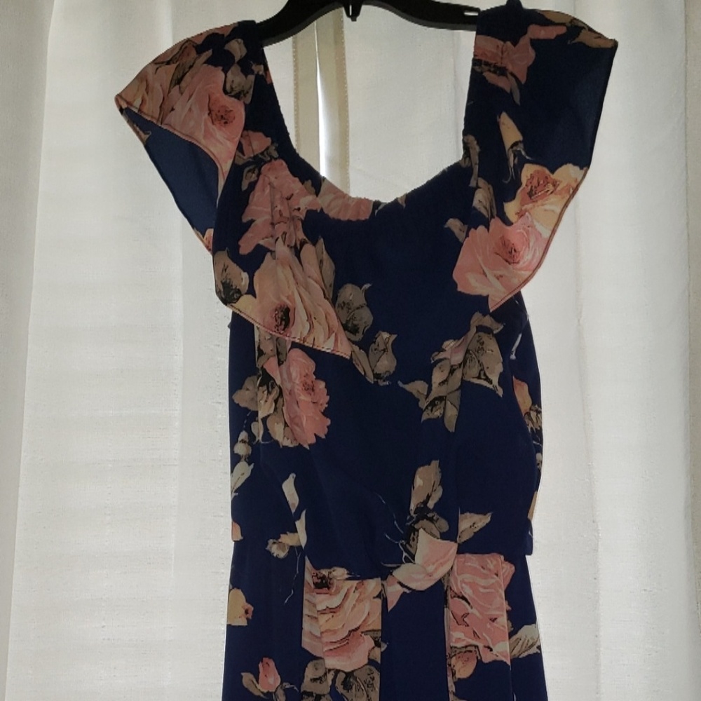 Floral Off the Shoulder Maxi Dress